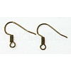Brass Earring Hooks X-KK-Q367-AB-1