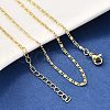 Brass Lumachina Chain Necklaces NJEW-M108-43G-4