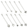 50Pcs 10 Style Iron Curb Chain Extender FIND-CJ0001-12-1