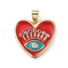 Brass Micro Pave Cubic Zirconia Pendants KK-G363-34G-2