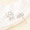 Hollow Flower 925 Sterling Silver Stud Earrings EJEW-S271-03P-3