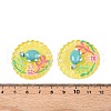 Ocean Theme Flat Round Resin Cabochons CRES-T025-02G-3