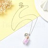 Sunflower Alloy Pendant Necklace NJEW-FZ00022-4