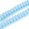 Opaque Spray Painted Glass Beads GLAA-ZX008-8mm-18J-1