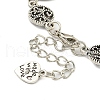 Antique Silver Plated Alloy Link Chain Bracelet Making MAK-K023-02A-AS-4