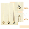 FIBLOOM 3Pcs 3 Colors Stainless Steel Pendant Necklaces Set NJEW-FI0001-57-4