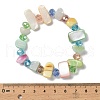 Bohemia Style Shell & Glass Beads Stretch Bracelets for Women BJEW-S178-01A-3