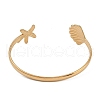 304 Stainless Steel Cuff Bangles for Women BJEW-A024-01G-3