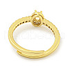 Mother's Day Rings Oval Rack Plating Brass Micro Pave Cubic Zirconia Ring RJEW-F162-03G-4