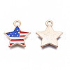 Star Alloy Enamel Pendants X-ENAM-Q033-54-3