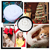 Gorgecraft White Faux Fur Ribbon Trim Fabric Roll for Christmas Tree Decor or Wreath Bows Craft DIY-GF0006-66-5