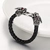 Imitation Leather Cord Men's Bracelets BJEW-JL051-3