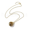Crystal Stone Cage Pendant Necklaces NJEW-JN04760-03-2
