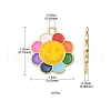 Alloy Enamel Pendants ENAM-YW0002-26LG-4