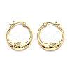 Brass Micro Pave Clear Cubic Zirconia Hoop Earrings EJEW-B006-01G-1