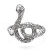 Snake Shape Rack Plating Alloy Cuff Rings RJEW-Q163-030B-RS-1