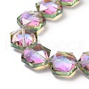 Transparent Electroplate Glass Beads Strands EGLA-E030-01E-01-3