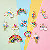 Alloy Enamel Pendants ENAM-PJ0001-01-4