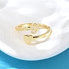 Brass Cuff Rings for Women RJEW-U044-G-2