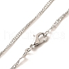 1.5mm Rack Plating Brass Singapore Chain Necklaces for Women Men MAK-L044-22P-2
