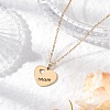 Mother's Day 304 Stainless Steel Pendant Necklace NJEW-TA00194-02-1