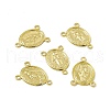 Rack Plating Brass Chandelier Component Links KK-C007-34G-1