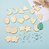 DIY Dangle Earring Making Kits WOOD-TA0001-44-4