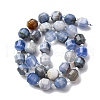 Natural Blue Agate Beads Strands G-P570-F01-01-3