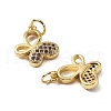 Brass Micro Pave Cubic Zirconia Pendants KK-Z114-06G-2