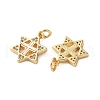 Brass Micro Pave Cubic Zirconia Pendants KK-U070-32G-2