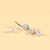 316L Surgical Stainless Steel Micro Pave Clear Cubic Zirconia Belly Rings FS-WG9E32A-08-2