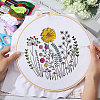 Globleland DIY Flower Embroidery Kits DIY-GL0004-115-3
