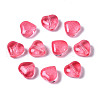 Transparent Spray Painted Glass Beads GGLA-S054-012A-04-1