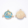 Alloy Enamel Pendants ENAM-N054-017C-2