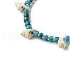 Natural Magnesite & Synthetic Turquoise Bead Charm Bracelets BJEW-JB11517-01-3