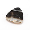 Natural Dyed & Heated Black Agate Pendants G-J307-39-3