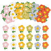 60Pcs 6 Colors Crochet Flower Appliques DIY-FG0004-49-1