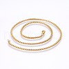 304 Stainless Steel Box Chain Necklaces NJEW-F227-09G-06-1