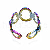 Open Oval Cuff Rings RJEW-N038-002-3