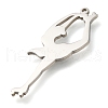 Anti-Tarnish 304 Stainless Steel Pendants STAS-R131-11P-03-2