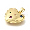 Brass Micro Pave Cubic Zirconia Pendants KK-U072-06G-2