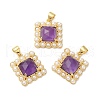 Ion Plating(IP) Natural Mixed Gemstone Pendant G-E599-04G-2