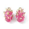 Brass Enamel Charms KK-G462-25LG-1