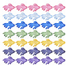 42Pcs 7 Colors Transparent Acrylic Pendants MACR-TA0001-57-3