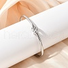 304 Stainless Steel Cuff Bangles for Women BJEW-C088-04P-3