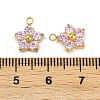 304 Stainless Steel Micro Pave Cubic Zirconia Charms STAS-B088-01G-01-3