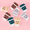 12Pcs 6 Styles Cartoon Smiling Face Water Cup Silicone Beads JX667A-1