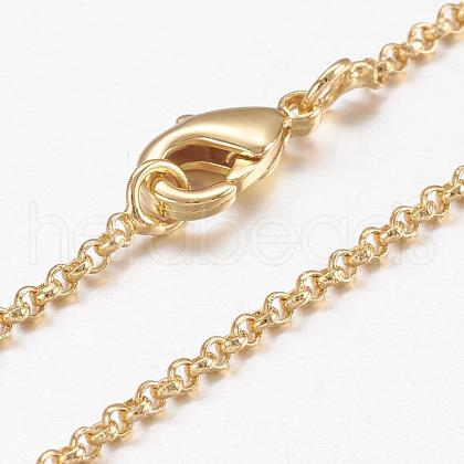 Brass Chain Necklaces MAK-L009-10G-1