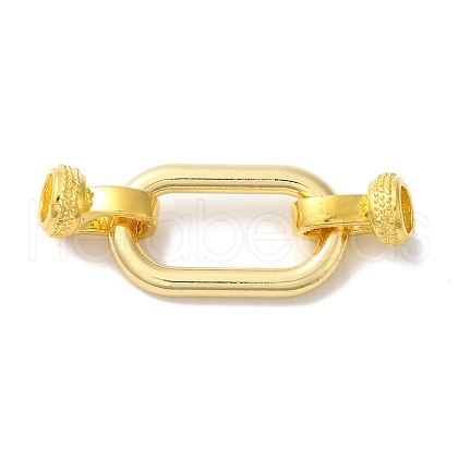 Rectangle Rack Plating Brass Fold Over Clasps KK-A225-01B-G-1
