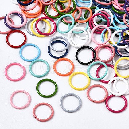 Spray Painted Iron Linking Rings X-IFIN-T017-03-1